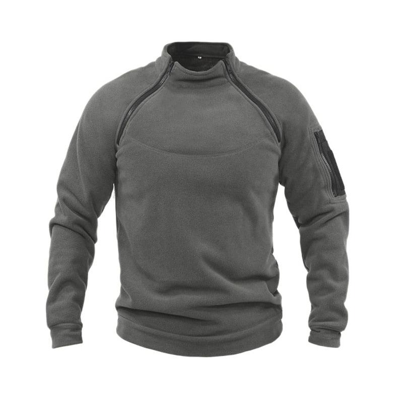 Men Unique Winter Fleece Jacket Lightweight Casual Tactical Outdoor Soft Jacket Men Spring Warm Military Jacket Man Adventure Sport Clothes Windproof Stylish Jackets