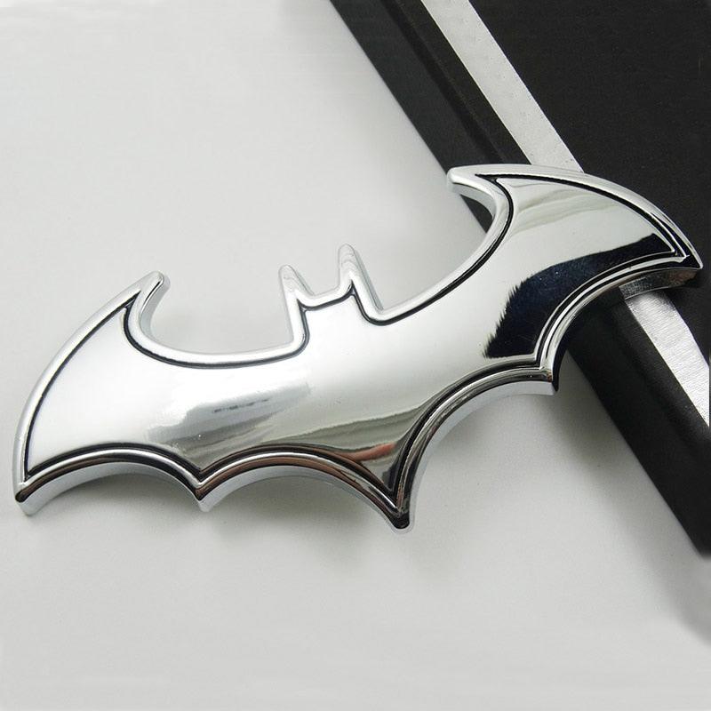 Metal 3D Bat Stickers Fan Emblems Batman 3D Car Badge Auto Car Logo Cartoon Bat Sticker Metal Badge Emblem Tail Decal Motorcycle Car Accessories Metal Bat Car Emblem Logo Stickers Decal Decorations Bat Action Figures Auto Accessories