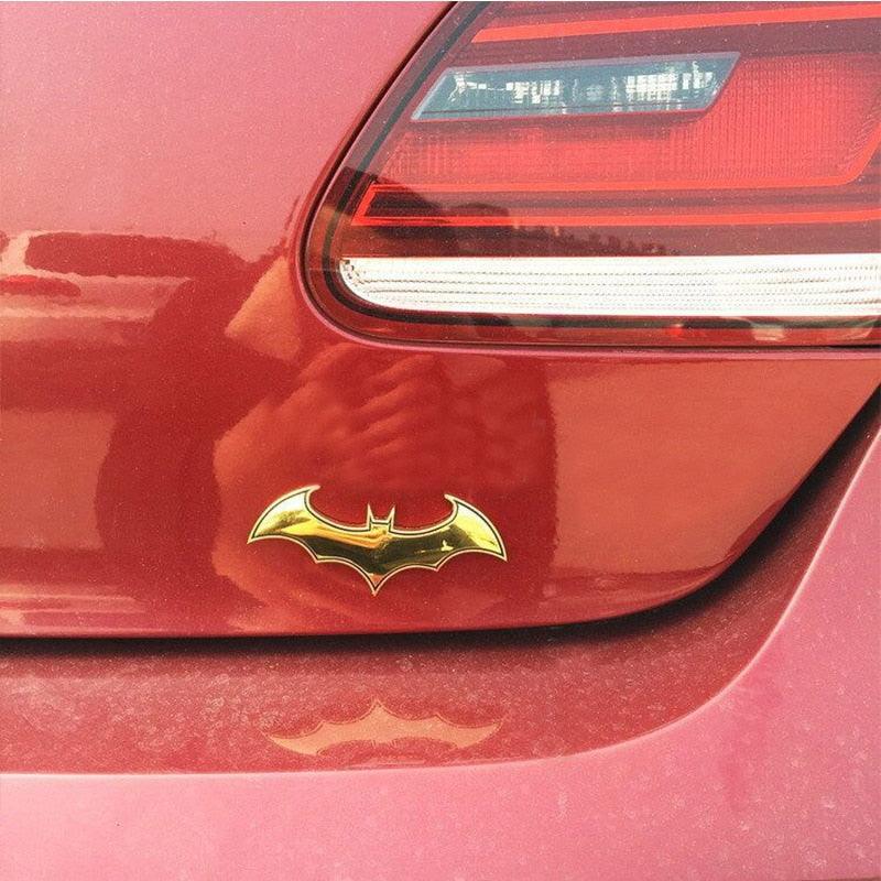 Metal 3D Bat Stickers Fan Emblems Batman 3D Car Badge Auto Car Logo Cartoon Bat Sticker Metal Badge Emblem Tail Decal Motorcycle Car Accessories Metal Bat Car Emblem Logo Stickers Decal Decorations Bat Action Figures Auto Accessories