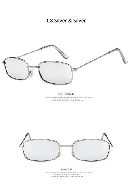 Metal Frame New Square Shape Sunglasses For Women & Men New Decent & Elegant Lens Mirror New Popular Shades For Ladies Sun Glasses