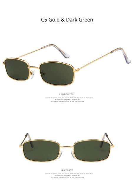 Metal Frame New Square Shape Sunglasses For Women & Men New Decent & Elegant Lens Mirror New Popular Shades For Ladies Sun Glasses