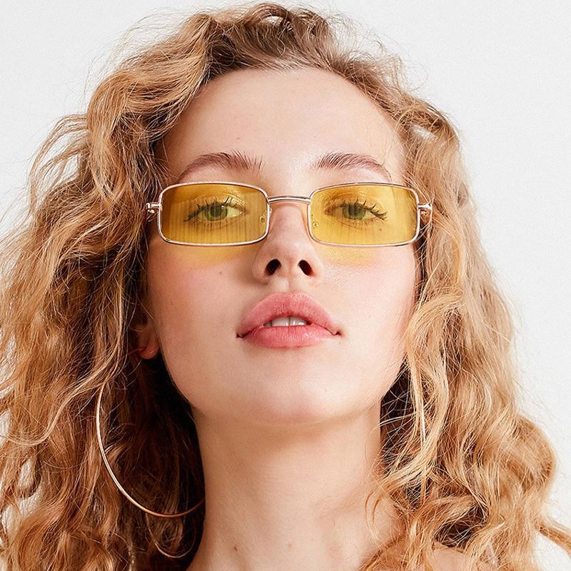 Metal Frame New Square Shape Sunglasses For Women & Men New Decent & Elegant Lens Mirror New Popular Shades For Ladies Sun Glasses