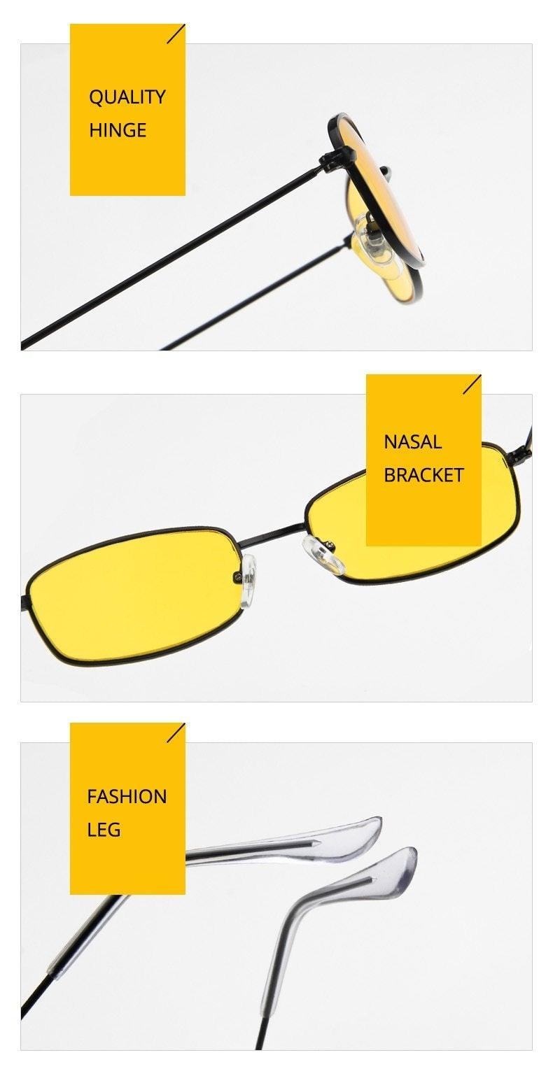 Metal Frame New Square Shape Sunglasses For Women & Men New Decent & Elegant Lens Mirror New Popular Shades For Ladies Sun Glasses
