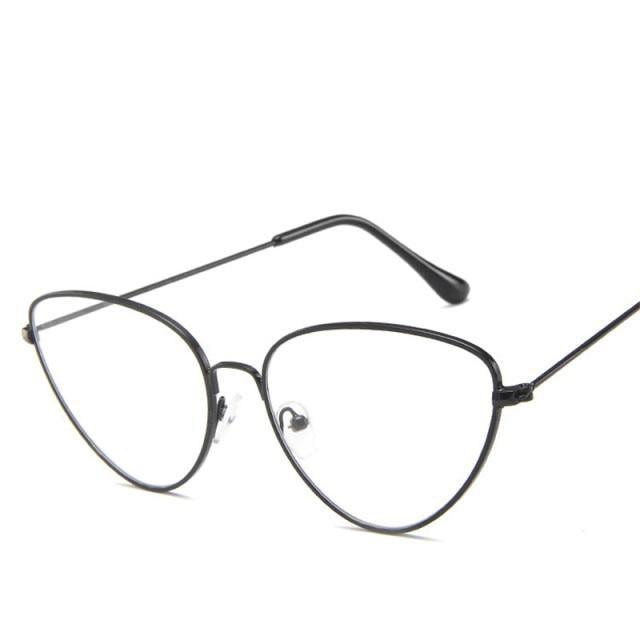 Metal Round Sunglasses Retro Design Sunglasses For Women New Cat Eye Glasses For Women New Popular Eyeglasses For Female Ladies Cat Eye Retro Sunglasses
