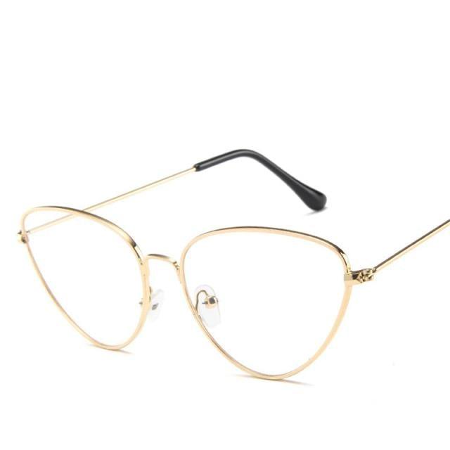 Metal Round Sunglasses Retro Design Sunglasses For Women New Cat Eye Glasses For Women New Popular Eyeglasses For Female Ladies Cat Eye Retro Sunglasses