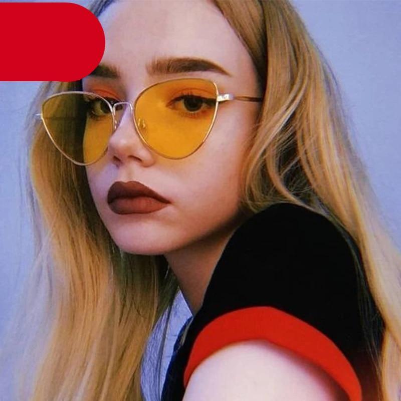 Metal Round Sunglasses Retro Design Sunglasses For Women New Cat Eye Glasses For Women New Popular Eyeglasses For Female Ladies Cat Eye Retro Sunglasses