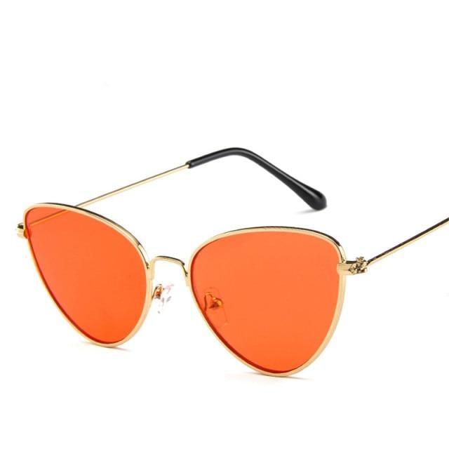 Metal Round Sunglasses Retro Design Sunglasses For Women New Cat Eye Glasses For Women New Popular Eyeglasses For Female Ladies Cat Eye Retro Sunglasses