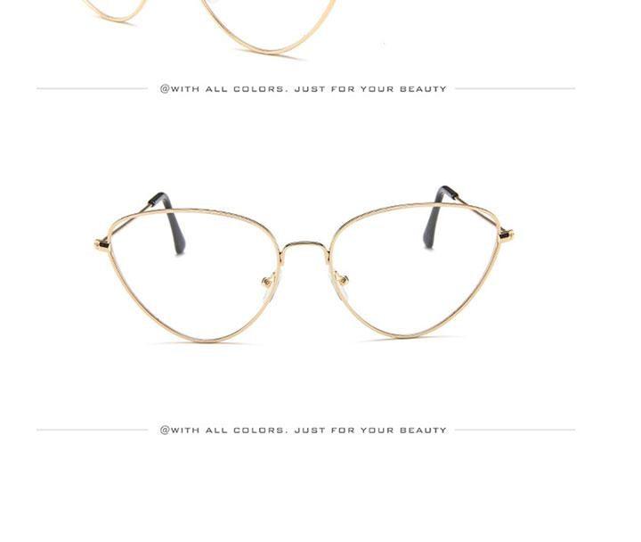 Metal Round Sunglasses Retro Design Sunglasses For Women New Cat Eye Glasses For Women New Popular Eyeglasses For Female Ladies Cat Eye Retro Sunglasses
