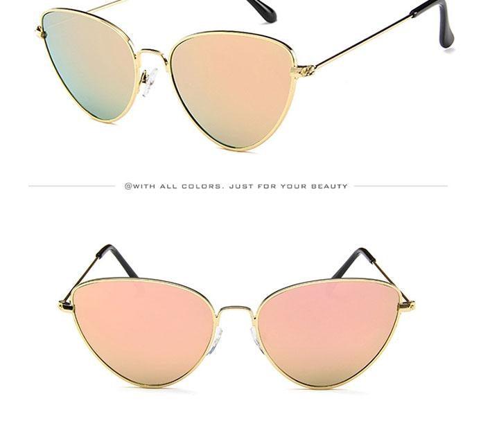 Metal Round Sunglasses Retro Design Sunglasses For Women New Cat Eye Glasses For Women New Popular Eyeglasses For Female Ladies Cat Eye Retro Sunglasses
