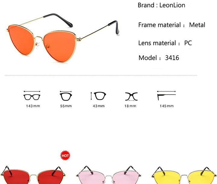 Metal Round Sunglasses Retro Design Sunglasses For Women New Cat Eye Glasses For Women New Popular Eyeglasses For Female Ladies Cat Eye Retro Sunglasses