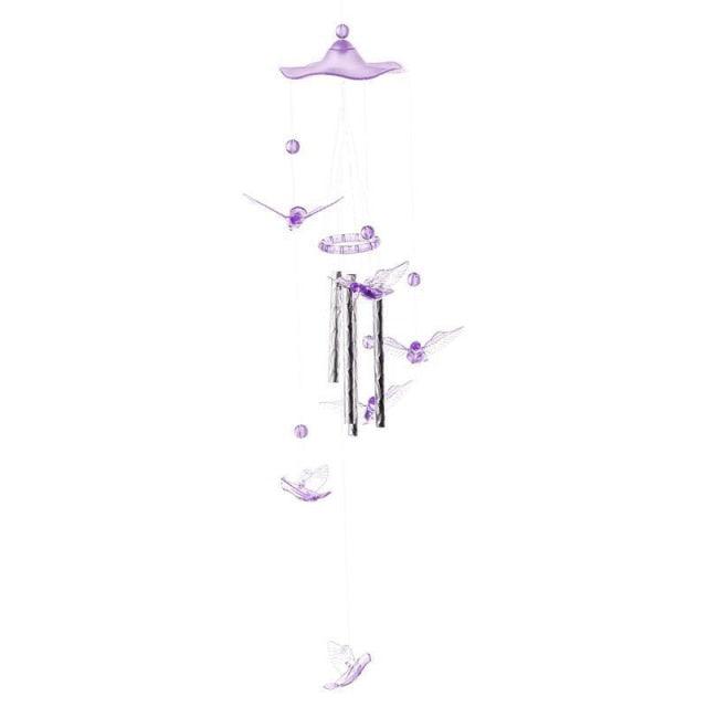 Metal Tubes Crystal Moon/Star/Butterfly/Flower Bell Butterfly Wind Chimes Outdoor Wind Chimes Garden Patio Decor Wind Chimes For Garden Outdoor Yard Hanging Decor Ornament