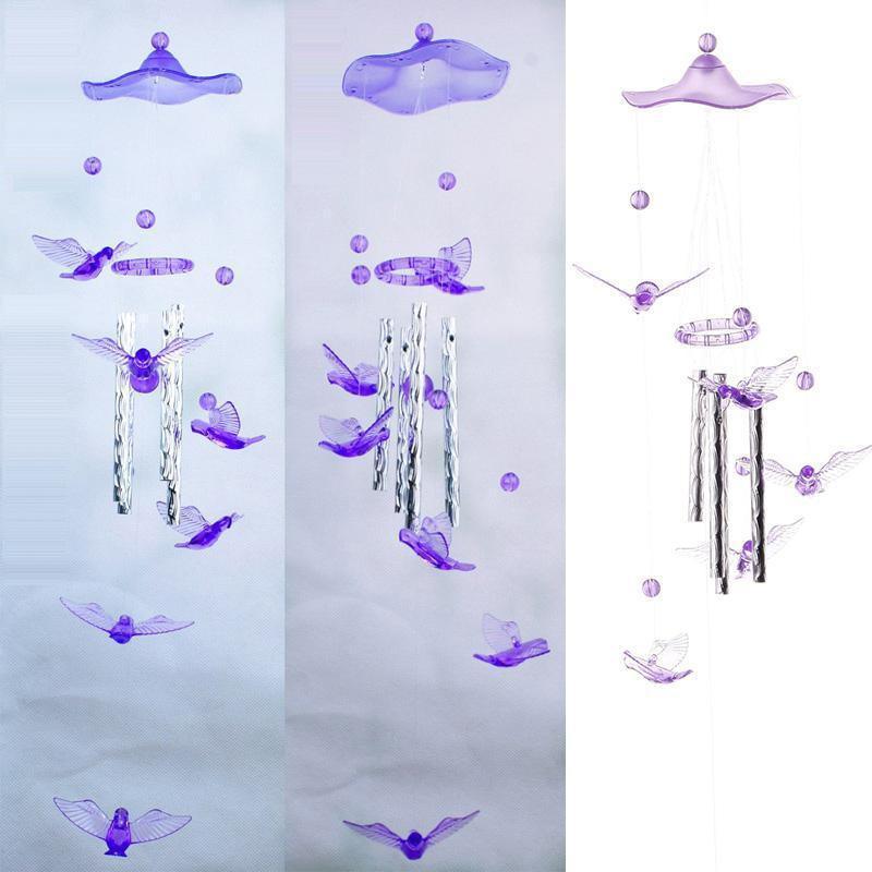 Metal Tubes Crystal Moon/Star/Butterfly/Flower Bell Butterfly Wind Chimes Outdoor Wind Chimes Garden Patio Decor Wind Chimes For Garden Outdoor Yard Hanging Decor Ornament