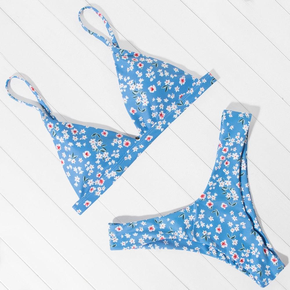 Micro Mini Bikini Swimwear Women Halter Push Up Bikini Set Padded Bra Women's Underwired Triangle Bathing Two Pieces Swimsuit Bikini Set Swimsuit Bandage Swim Suit