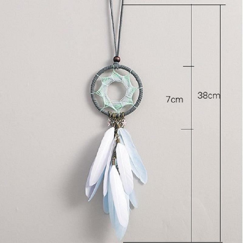 Mini 38cm Dream Catchers Hanging Room Decoration Indian Style Feathers Pendants Bag Key Chains Wind Chimes Wall Decor Native American Handmade For Bedroom Car & Wall Hanging Decoration Ornaments Dream Catchers For Girls Boys Room