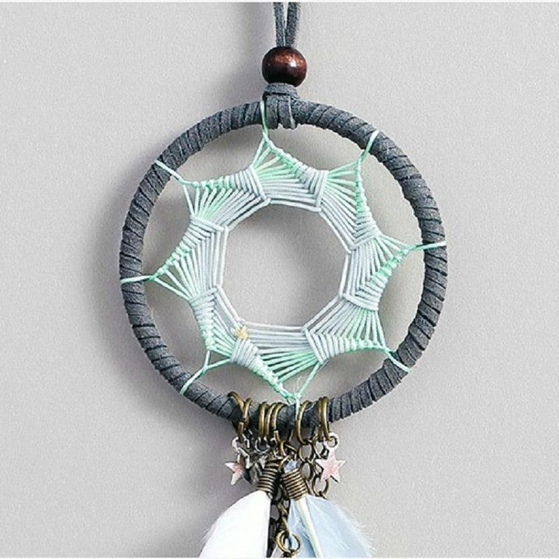 Mini 38cm Dream Catchers Hanging Room Decoration Indian Style Feathers Pendants Bag Key Chains Wind Chimes Wall Decor Native American Handmade For Bedroom Car & Wall Hanging Decoration Ornaments Dream Catchers For Girls Boys Room
