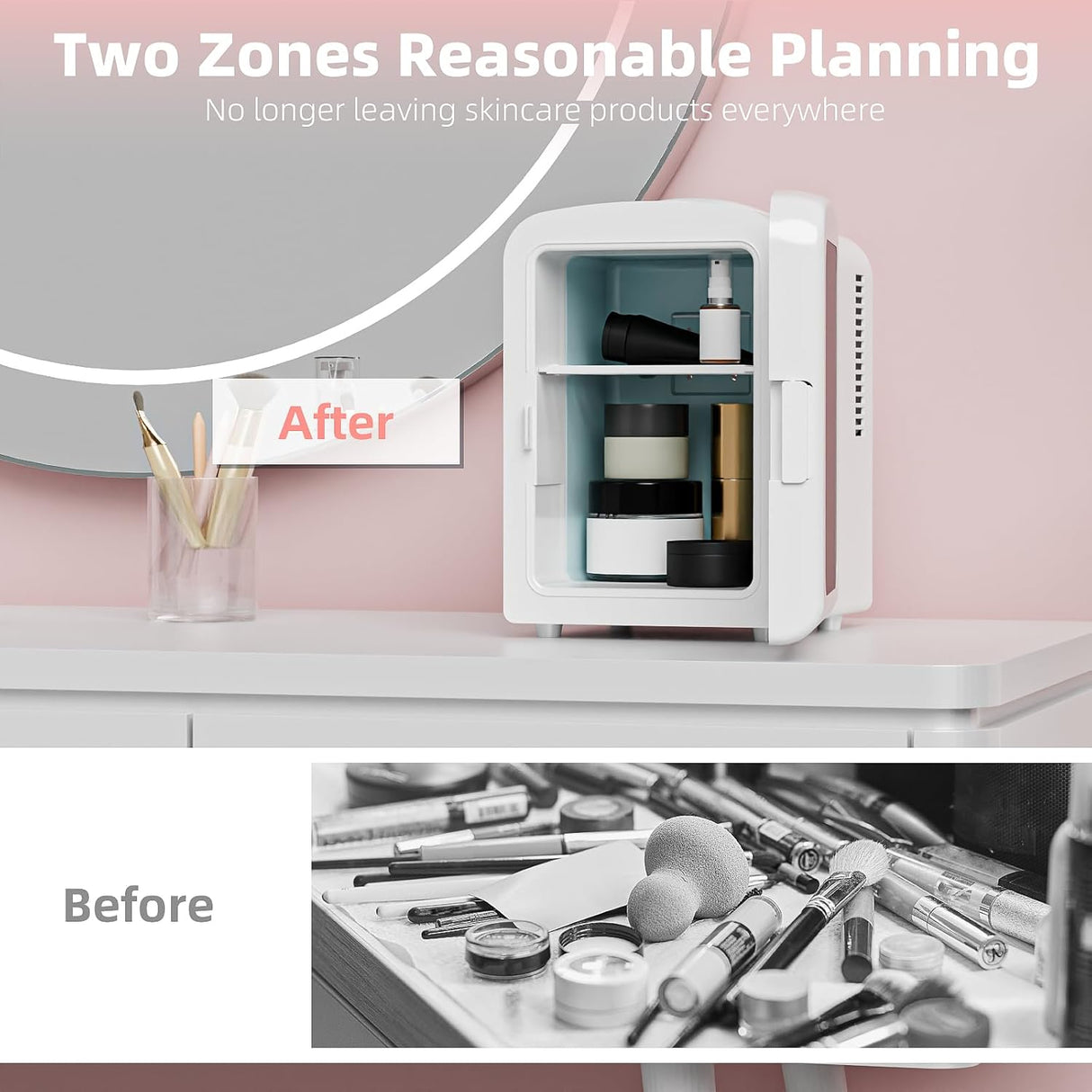 Mini Compact Refrigerator with Gaming Light F3404L