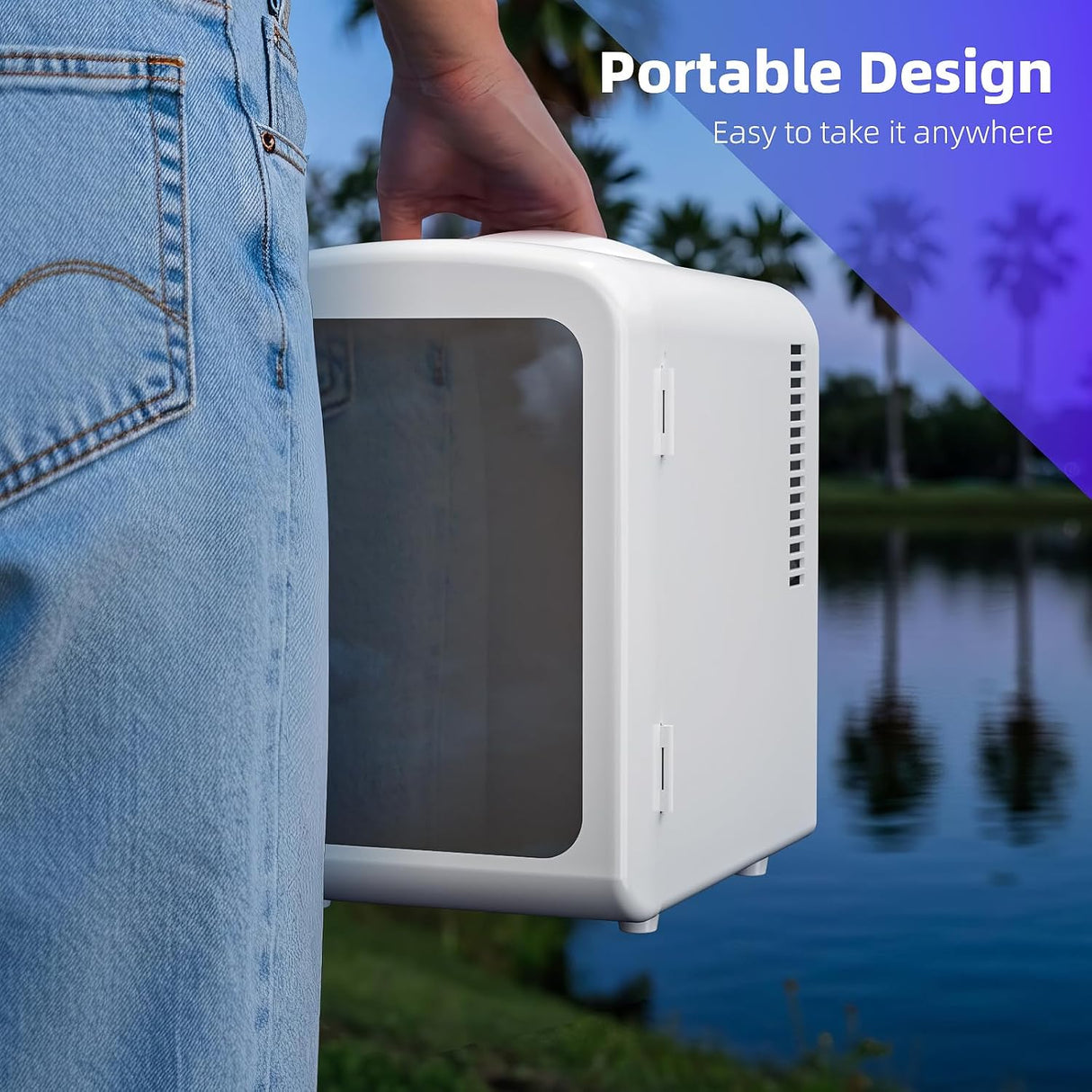 Mini Compact Refrigerator with Gaming Light F3404L