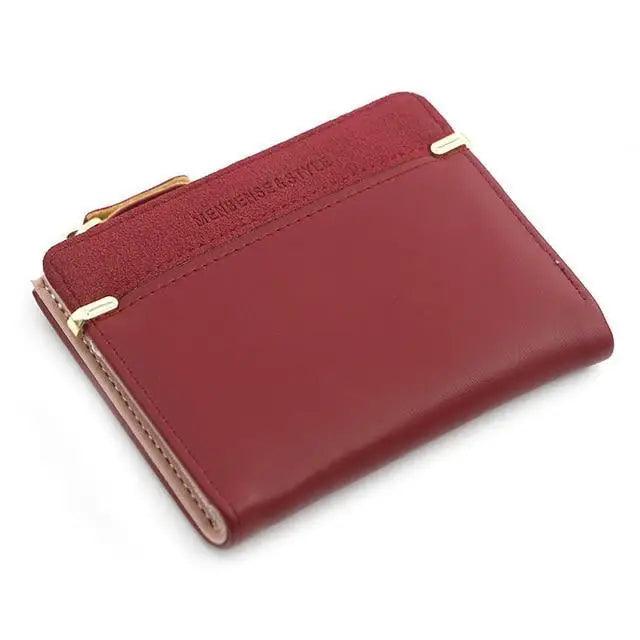 Mini PU Leather Women Elegant Purse Wallet Simple Design Lightweight Portable Small Female Wallet