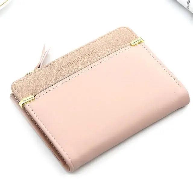 Mini PU Leather Women Elegant Purse Wallet Simple Design Lightweight Portable Small Female Wallet