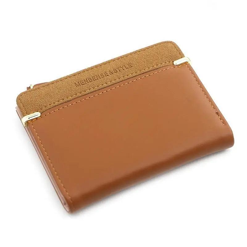Mini PU Leather Women Elegant Purse Wallet Simple Design Lightweight Portable Small Female Wallet