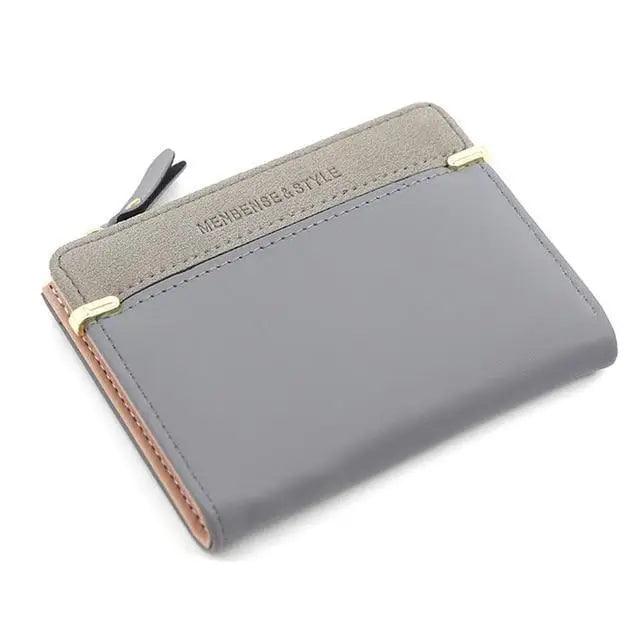 Mini PU Leather Women Elegant Purse Wallet Simple Design Lightweight Portable Small Female Wallet