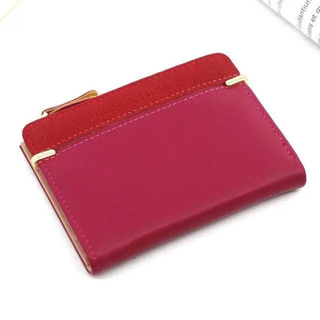 Mini PU Leather Women Elegant Purse Wallet Simple Design Lightweight Portable Small Female Wallet