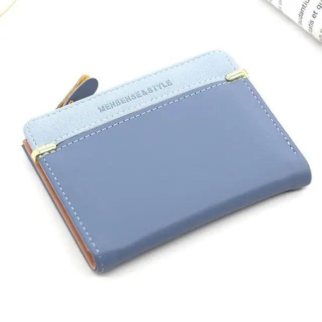 Mini PU Leather Women Elegant Purse Wallet Simple Design Lightweight Portable Small Female Wallet