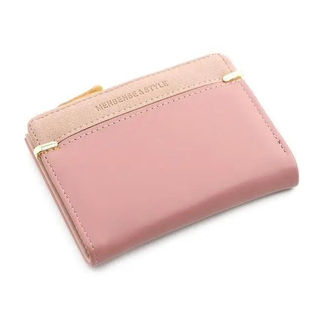 Mini PU Leather Women Elegant Purse Wallet Simple Design Lightweight Portable Small Female Wallet