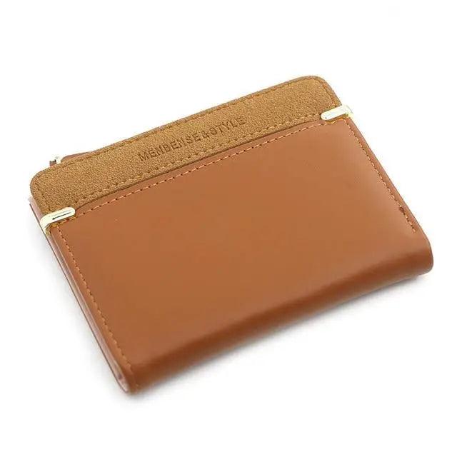Mini PU Leather Women Elegant Purse Wallet Simple Design Lightweight Portable Small Female Wallet