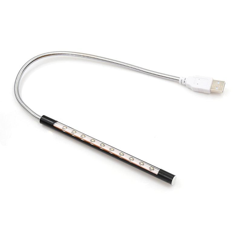 Mini USB Table Light 10 LEDS USB Light Flexible Metal LED Table Lamp Super Bright Led Book Decorative Table Lamp Cute Study Lamps for Bedroom Décor