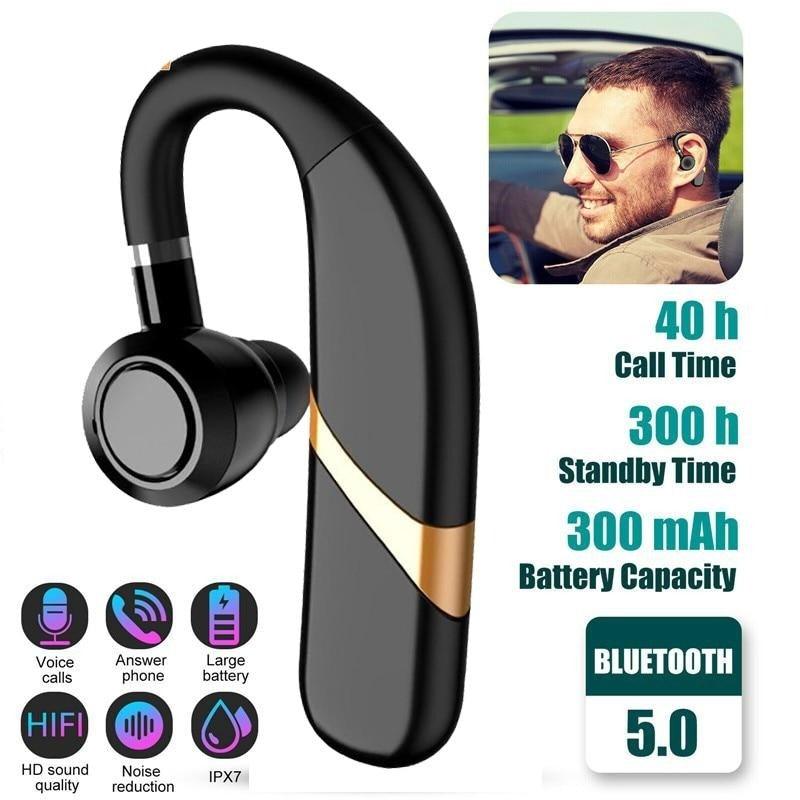 Mini Wireless Earbuds Bluetooth 5.0 In Ear Light-Weight Headphones Built-in Microphone Quality Sound Long Distance Wireless Bluetooth Earphone Ear Hook Business Single Headphone With Mic Handsfree Drive Call Sports Headset Earbud For Phones