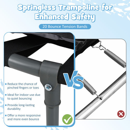 9 FT Folding Gymnastics Balance Beam with Anti-slip Base and Pine Wood Frame-Multicolor