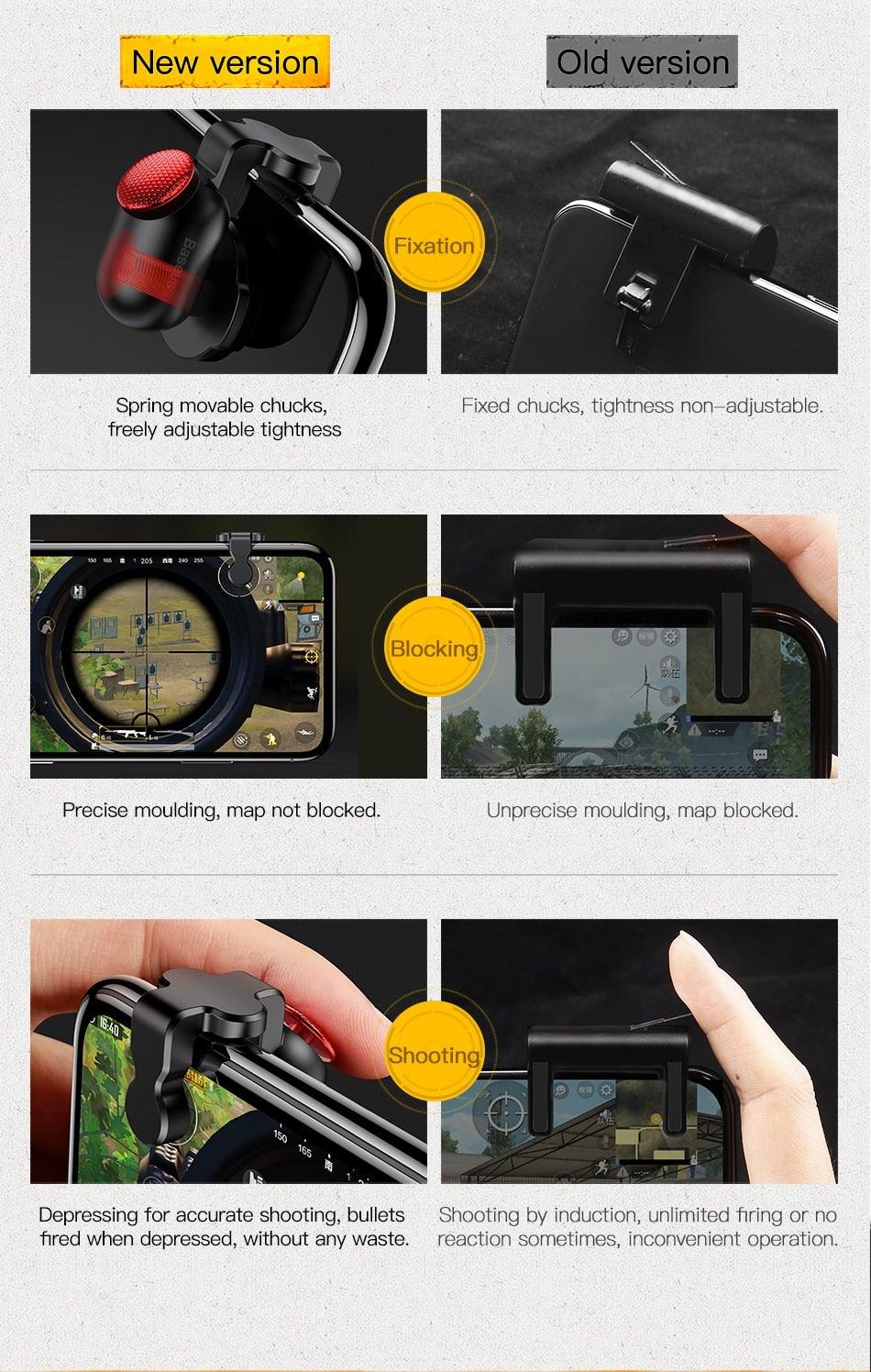 Mobile Gamepad Joystick For Joypad Trigger Fire Aim Button Lightweight Controller For Phone Portable Game Pad Phone Gaming Accesorios