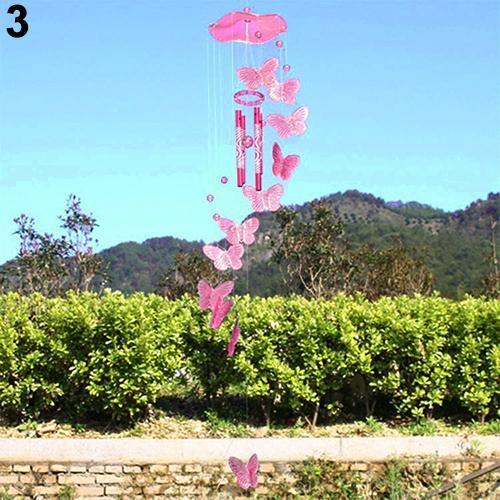 Model Creative Crystal Butterflies-Wind Chime Hanging Ornament Mobile Wind Bell Garden Ornament Lucky Yard Garden Living Room Home/Wall/Room For Mom Birthday Gift Metal Music Wind Chimes Indoor & Outdoor Decor