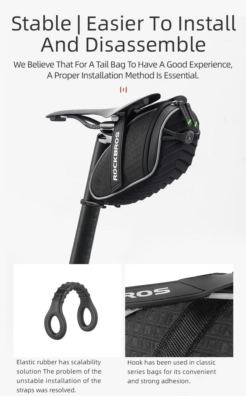 Modern Bike Bag Seat Bag Bike Accessories Bike Seat Bag Waterproof Bicycle Bag Under Seat 3D Shell Cycling Seat Pack For Mountain Road Bikes