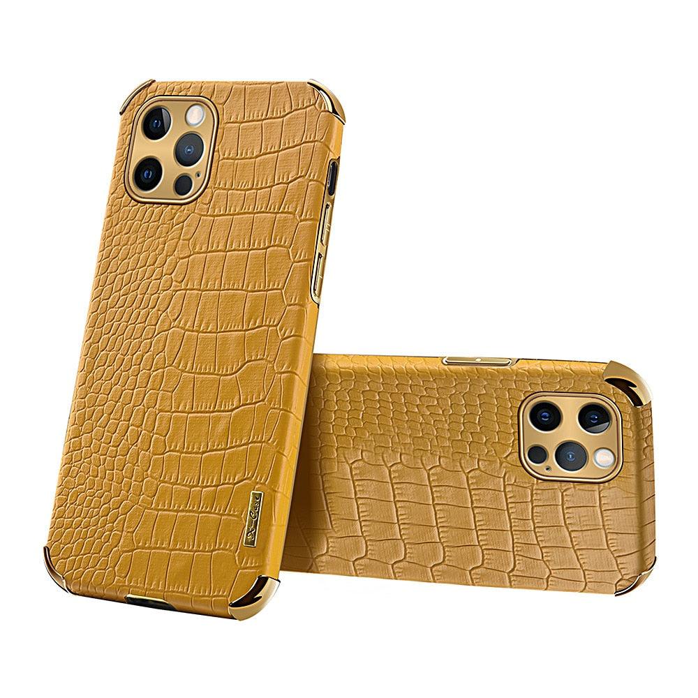 Modern Green Leather Case for iPhone 14 Pro Max Mini 13 11 Pro Max X XR XS Max 13 Mini Cases Luxury PU Leather Covers Luxury Cover Gold Edge for Women Girls Slim Leather Elegant Iphone Protective Cover