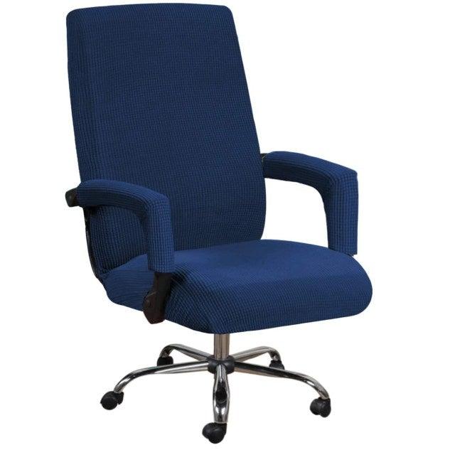 Modern Office Chair Covers Stretch Washable Computer Chair Slipcovers for Universal Rotating Chair Spandex Anti dirty Computer Chair Cover Elastic Polyester Office Chair Cover Easy Washable Removable With Armrest Cover