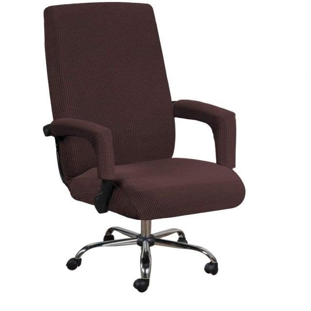 Modern Office Chair Covers Stretch Washable Computer Chair Slipcovers for Universal Rotating Chair Spandex Anti dirty Computer Chair Cover Elastic Polyester Office Chair Cover Easy Washable Removable With Armrest Cover