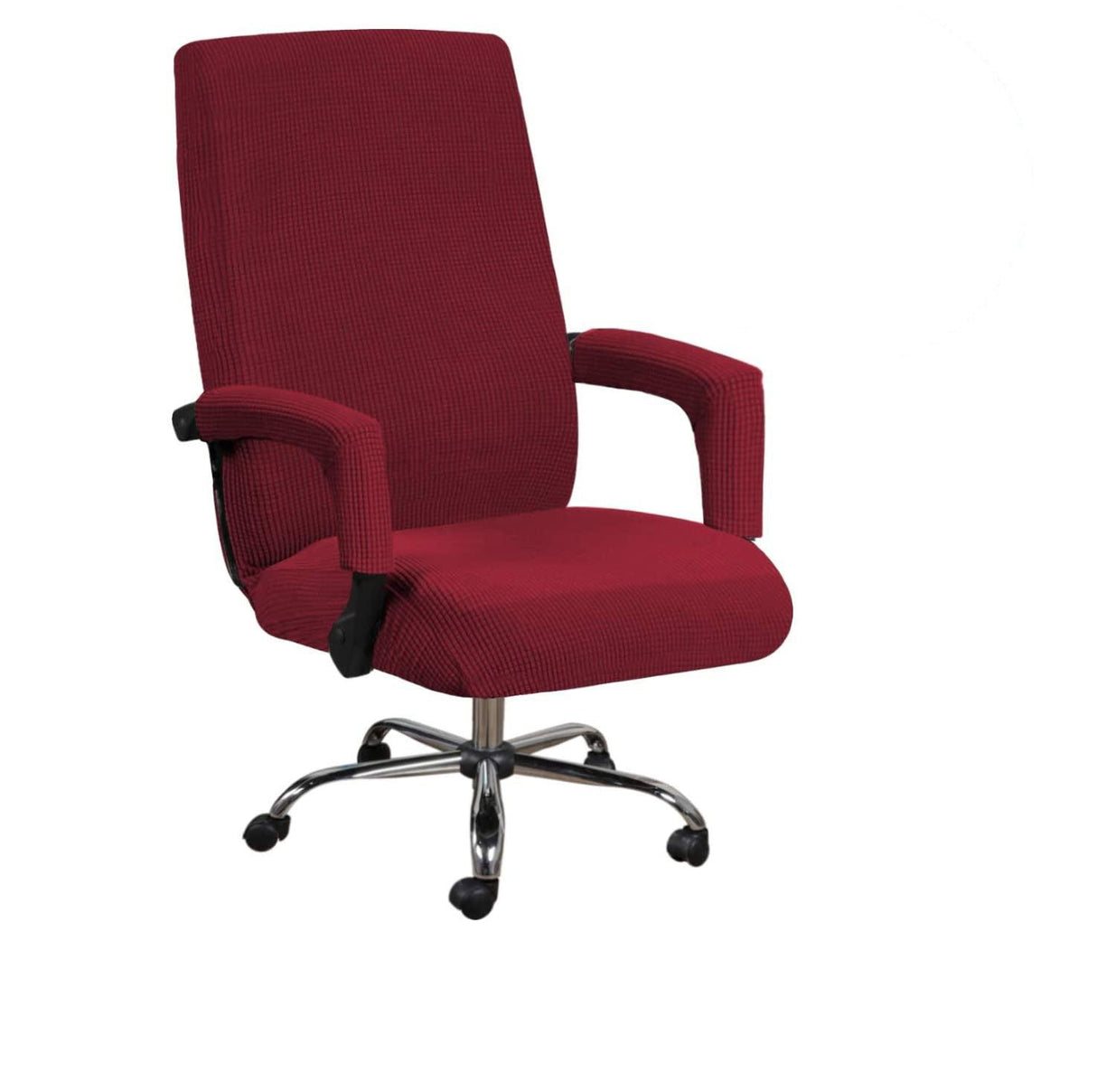 Modern Office Chair Covers Stretch Washable Computer Chair Slipcovers for Universal Rotating Chair Spandex Anti dirty Computer Chair Cover Elastic Polyester Office Chair Cover Easy Washable Removable With Armrest Cover