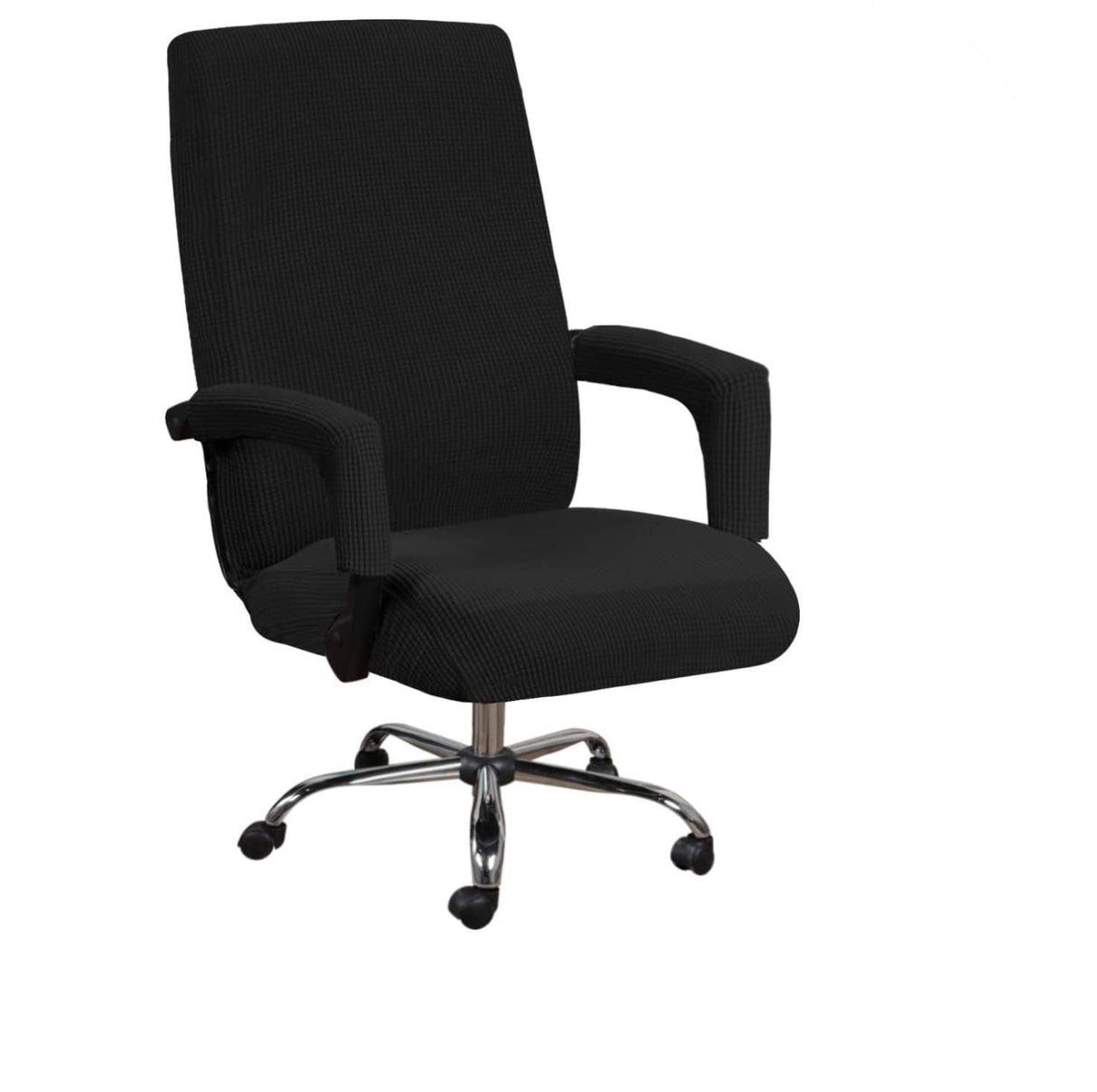 Modern Office Chair Covers Stretch Washable Computer Chair Slipcovers for Universal Rotating Chair Spandex Anti dirty Computer Chair Cover Elastic Polyester Office Chair Cover Easy Washable Removable With Armrest Cover