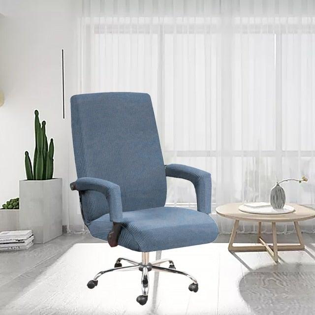 Modern Office Chair Covers Stretch Washable Computer Chair Slipcovers for Universal Rotating Chair Spandex Anti dirty Computer Chair Cover Elastic Polyester Office Chair Cover Easy Washable Removable With Armrest Cover