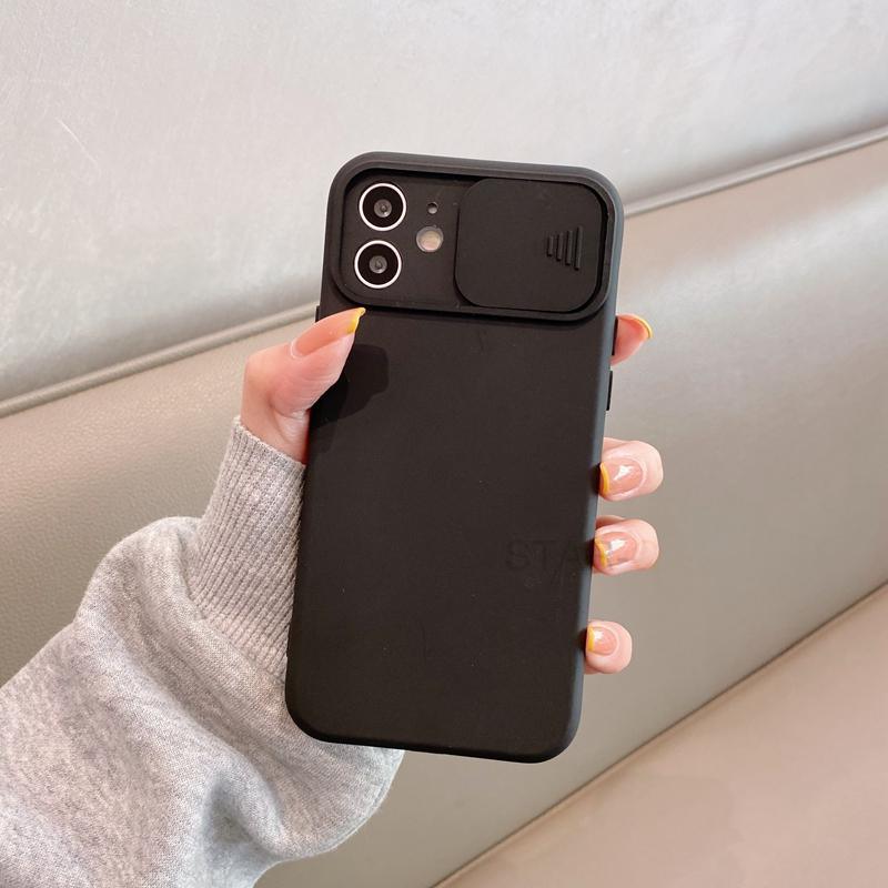 Modern Slide Camera Protector Phone Case On For Iphone 13 Pro 11 12 13pro Max Mini Iphone13 12pro Silicone Silicone Shockproof Phone Case Drop Protection Back Cover For Smartphone