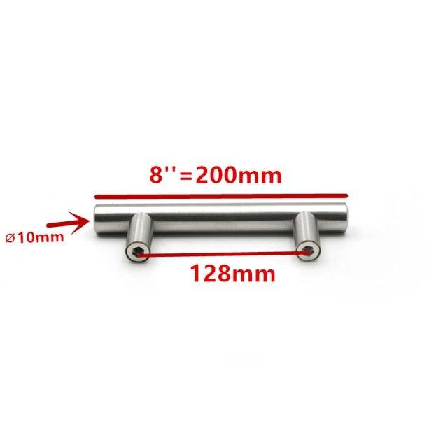 Modern Stainless Steel Kitchen Door Cabinet Bar Handle Pull Knob Cabinet Knobs Furniture Handle Cupboard Drawer Handle Stainless Steel Hollow Tube Bar Drawer Pulls Cupboard Knob For Kitchen Furniture Hardware