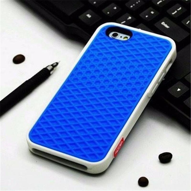 Modern Waffle Sport Shoe Sole Texture Silicone Case for iPhone 12 13 Pro Max XS XR X iPhone Mini Cover Silicone Impact Resistant Protective Case Soft Silicone Art Phone Case