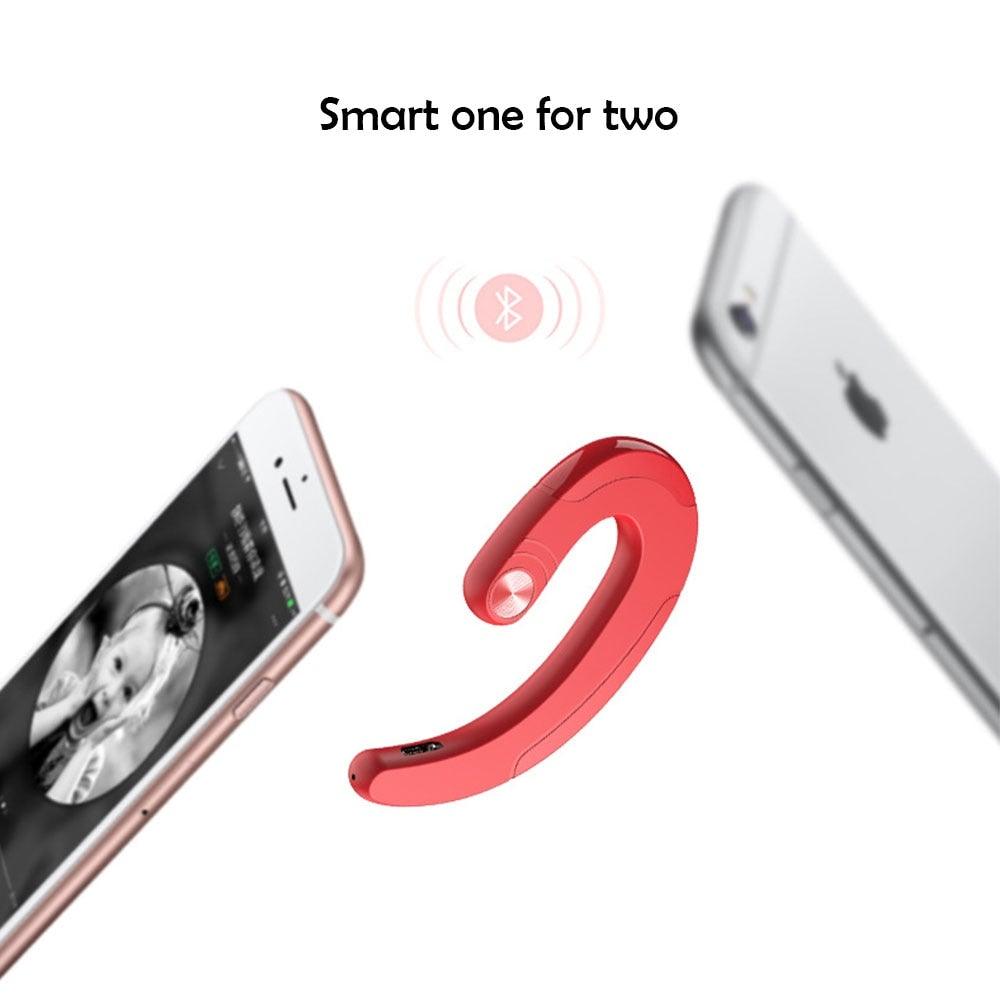 Modern Wireless Bluetooth Headphone Single Earphone Earbuds Exquisite Headset Wireless Bone Conduction Earphones Business Earbuds Bluetooth 4.1 Headphones Over Ear Hooks Handsfree Bone Conduction Earphones Headphones With Microphone