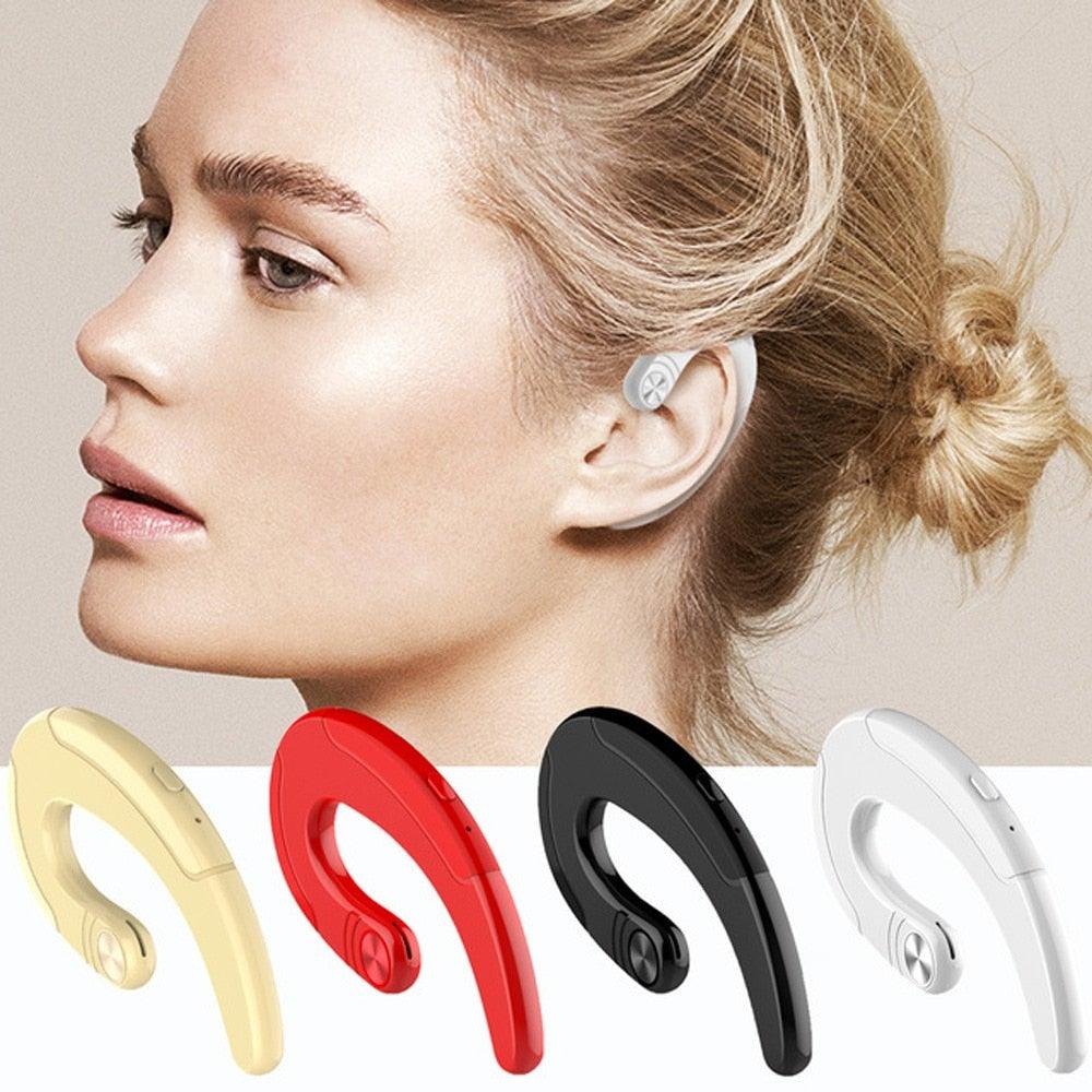 Modern Wireless Bluetooth Headphone Single Earphone Earbuds Exquisite Headset Wireless Bone Conduction Earphones Business Earbuds Bluetooth 4.1 Headphones Over Ear Hooks Handsfree Bone Conduction Earphones Headphones With Microphone