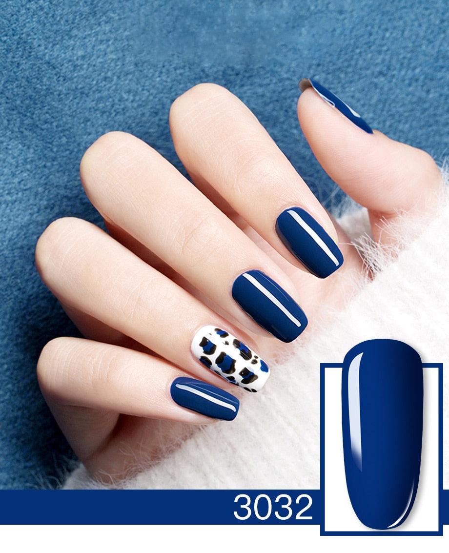 Modern Womens Glossy Colorful 8ml Nail Gel Polish Permanent UV LED High Quality Crystal Effect Design