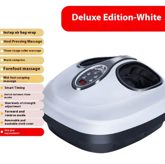 Automatic Shiatsu Foot Massager with Acupoint Kneading & Airbag – Home Electric Heat & Air Pressure Massage Machine
