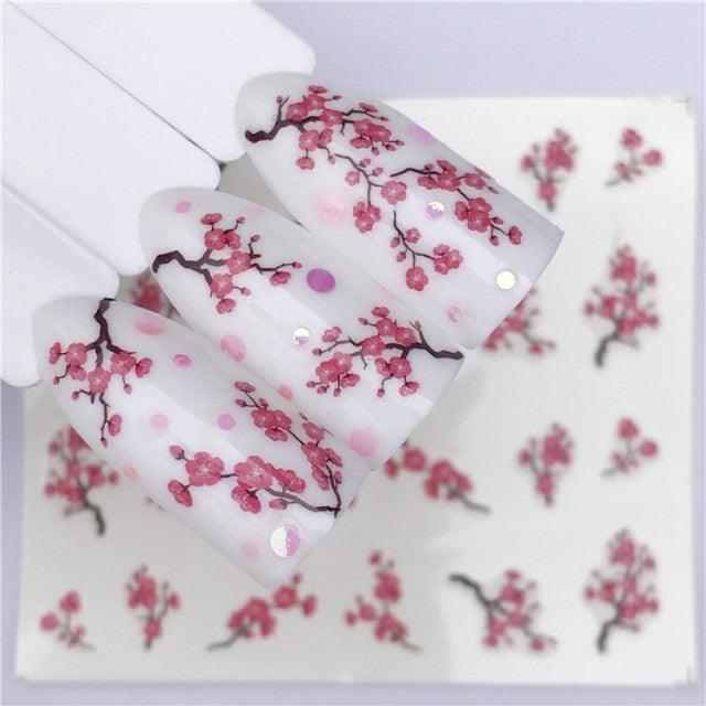 Nail Art Water Transfer Stickers Anime Mouse Animal Kid slider adhesive Watermark Decals Women Beauty Wedding Nails Decal Self-Adhesive 3D Wave Design Decoration for Women Girls Art Stickers Decal Decoration Metallic Curve Strip Line Nail