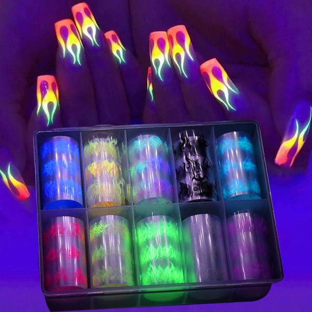 Nail Foils Marble Flower Series Iridescent Nail Art Transfer Sticker Paper Slider Nail Water Decal Design Manicures Decorations Art Manicures Decoration New Gold Nail Transfer Foils for Nail Arts Nails Supply Holographic Effect Nail Art Foil Stickers Hol